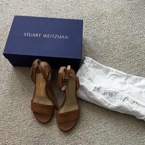 Stuart Weitzman Brown Sandals with Box